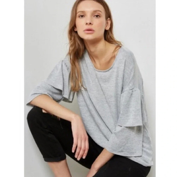 NWT Vero Moda Ruffle Frill Sleeve Top - Picture 2 of 6